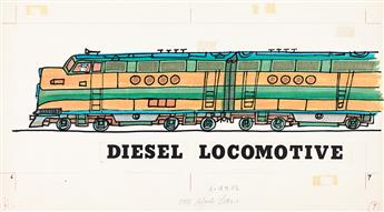 ART SEIDEN (1918 - 2004) Diesel Locomotive.